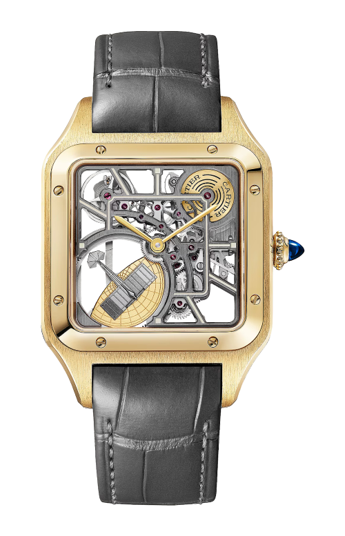 Accedi alla scheda di Cartier SANTOS-DUMONT SCHELETRATO DOTATO DI MICROROTORE MODELLO GRANDE, AUTOMATICO, ORO GIALLO - WHSA0043