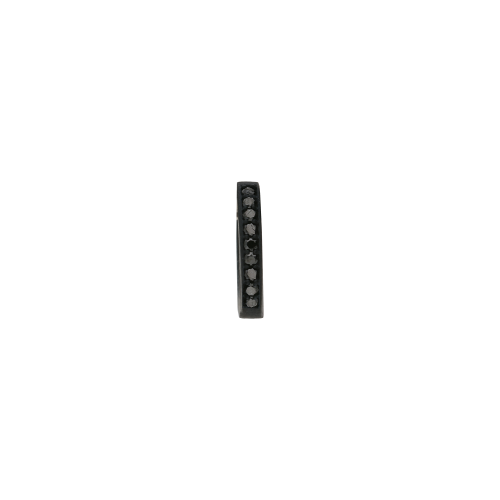 Accedi alla scheda di Mano | J . MONO ORECCHINO UOMO A CERCHIETTO IN TITANIO NERO CON FILA DI DIAMANTI BLACK - TNMOC1001