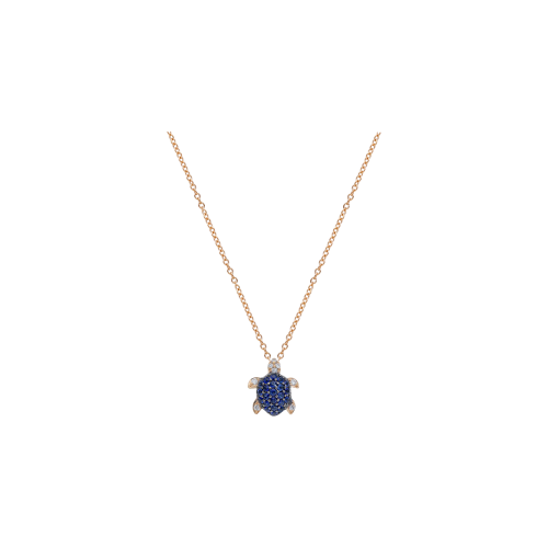 Accedi alla scheda di Bartorelli Italian Jewels COLLANA GIROCOLLO IN ORO ROSA CON PENDENTE TARTARUGHINA IN PAV&Eacute; DI ZAFFIRI E DIAMANTI - 254299