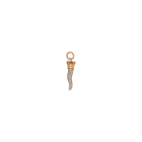 Accedi alla scheda di Bartorelli Italian Jewels CIONDOLO CORNETTO IN ORO ROSA CON PAV&Eacute; DI DIAMANTI - 235638