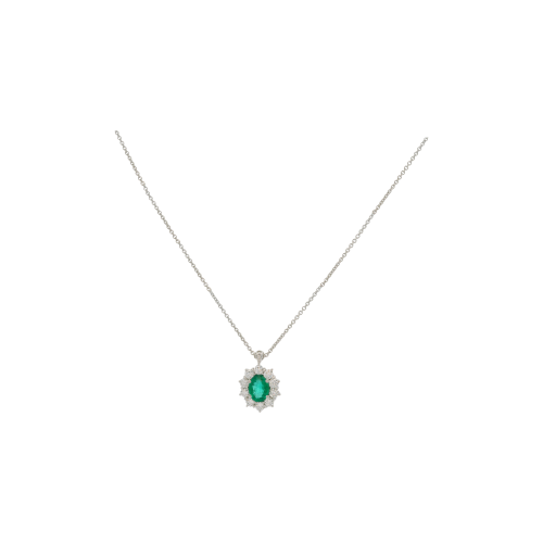 Accedi alla scheda di Bartorelli Italian Jewels COLLANA GIROCOLLO IN ORO BIANCO CON PENDENTE ROSETTA SMERALDO E DIAMANTI - 024-2035