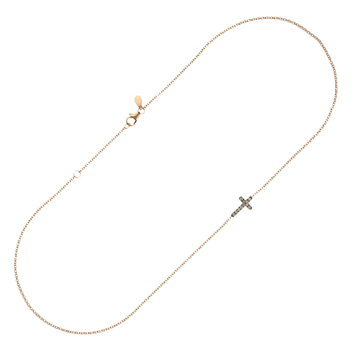 Accedi alla scheda di Bartorelli Italian Jewels Collana Croce in oro rosa e diamanti brown - FC1692R002N