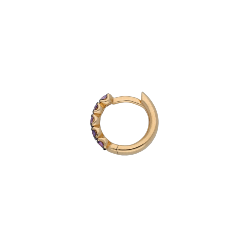 Accedi alla scheda di Bartorelli Italian Jewels ORECCHINI A CERCHIO IN ORO ROSA CON ZAFFIRI VIOLA - FO2145R011N