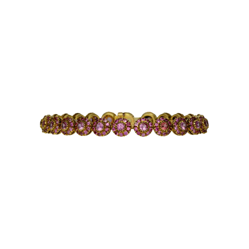 Accedi alla scheda di Bartorelli Italian Jewels Bracciale in oro giallo 18 carati e zaffiri rosa taglio brillante - H77P