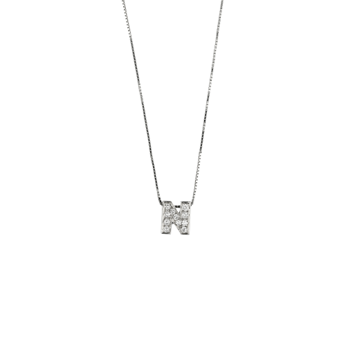 Accedi alla scheda di Bartorelli Italian Jewels N - Catena con iniziale oro bianco 18 ct e brillanti - I1/11-N