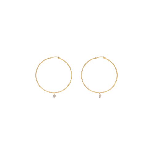 Accedi alla scheda di Bartorelli Italian Jewels ORECCHINI A CERCHIO IN ORO ROSA CON DIAMANTE BROWN PENDENTE - O335/5-DB