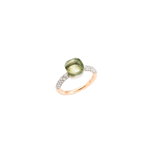 Accedi alla scheda di Pomellato POMELLATO - ANELLO NUDO PETIT IN ORO ROSA E BIANCO CON PRASIOLITE E DIAMANTI - PAB7040O6WHRDB0PA - PAB7040O6WHRDB0PA