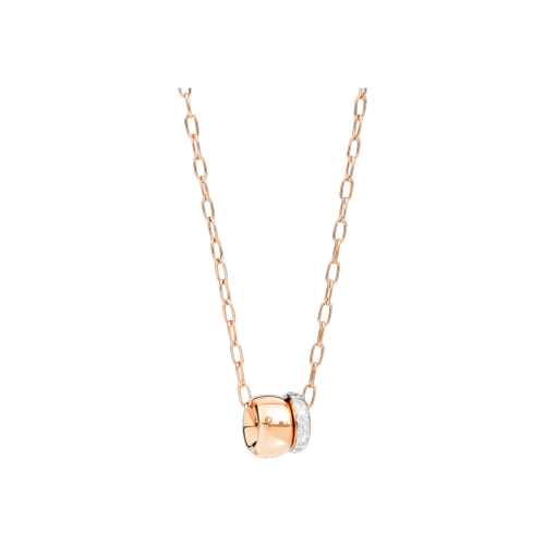 Accedi alla scheda di Pomellato POMELLATO ICONICA - PENDENTE CON CATENA ICONICA IN ORO ROSA E DIAMANTI - PCB7120O7000DB000 - PCB7120O7000DB000