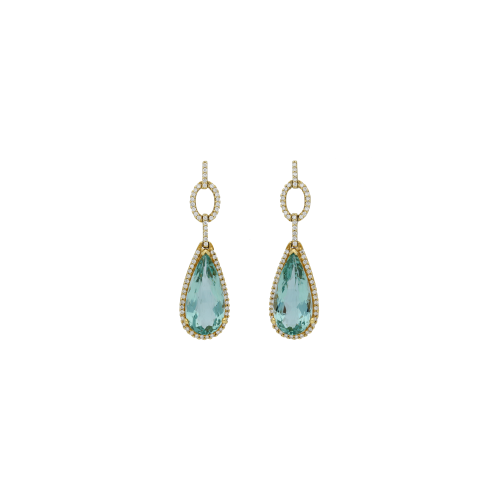 Accedi alla scheda di Bartorelli Italian Jewels ORECCHINI PENDENTI IN ORO ROSA CON TOPAZIO AZZURRO E DIAMANTI - TE7372DGAY