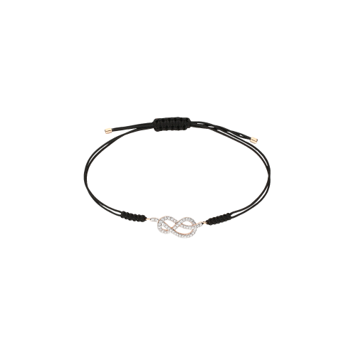 Accedi alla scheda di Bartorelli Italian Jewels Bracciale in corda regolabile cin nodo savoia in oro rosa e diamanti bianchi - VB24774DP
