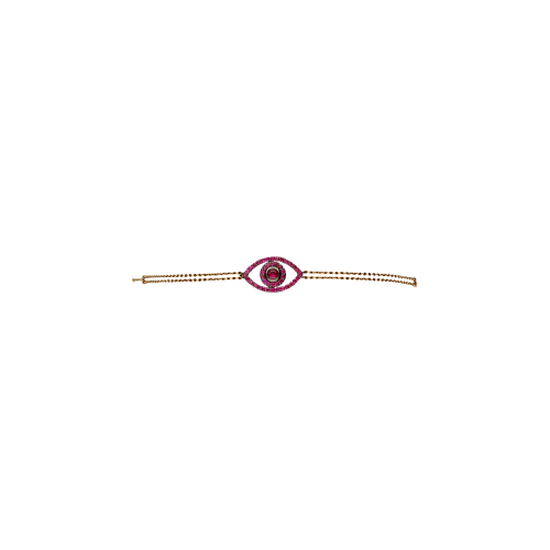 Accedi alla scheda di Bartorelli Italian Jewels Occhio di Fatima - Bracciale in oro rosa 18 carati e rubini taglio brillante - VB24924RUP