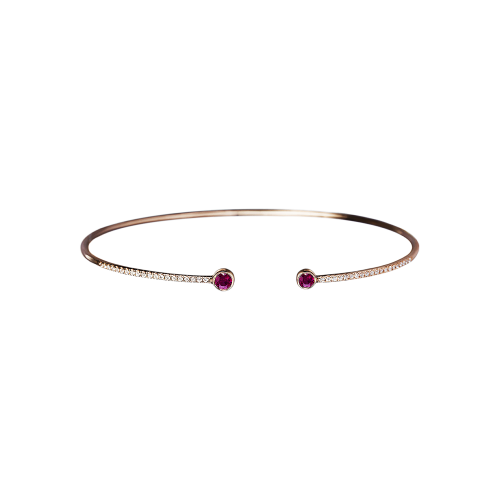 Accedi alla scheda di Bartorelli Italian Jewels BRACCIALE IN ORO ROSA CON RUBINI NATURALI E DIAMANTI - VB25432DRUP