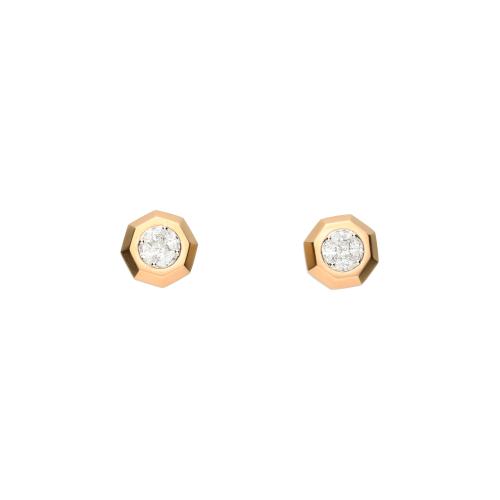 Accedi alla scheda di Bartorelli Italian Jewels ORECCHINI OCTAGON IN ORO ROSA SATINATO E DIAMANTI BIANCHI - VE26830DPS