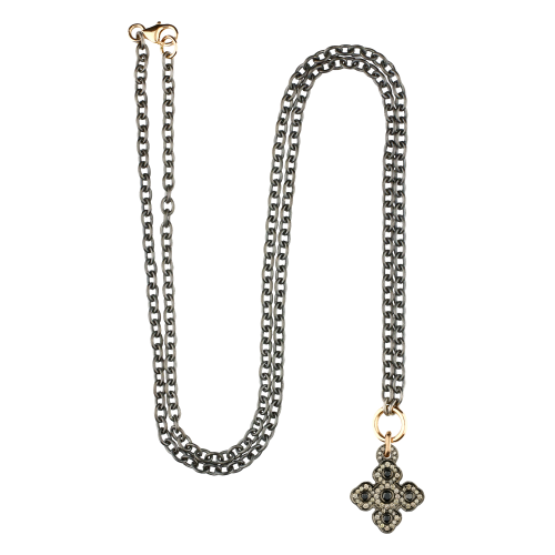 Accedi alla scheda di Bartorelli Italian Jewels CIONDOLO CROCE IN ORO BRUNITO, DIAMANTI BROWN E DIAMANTI NERI - VP25819DBDKX09