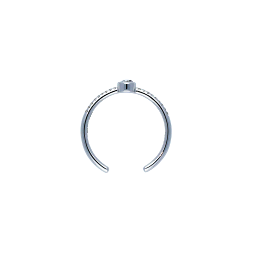 Accedi alla scheda di Bartorelli Italian Jewels Anello in oro bianco 18 carati e diamanti bianchi taglio brillante - VR25435DW-