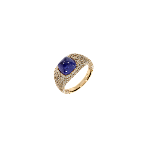 Accedi alla scheda di Bartorelli Italian Jewels ANELLO IN ORO ROSA CON TANZANITE E PAV&Egrave; DI DIAMANTI - VR28086DTAP