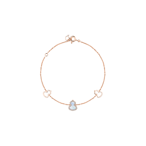 Accedi alla scheda di Qeelin BRACCIALE PETITE WULU IN ORO ROSA CON MADREPERLA E DIAMANTI - WU-BR0001D-RGDMOP - WUBPT1BRGMP