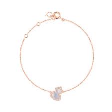 Accedi alla scheda di Qeelin BRACCIALE PETITE WULU IN ORO ROSA CON MADREPERLA E  DIAMANTI - WU-BR0016C-RGDMOP - WUBPT16RGMP