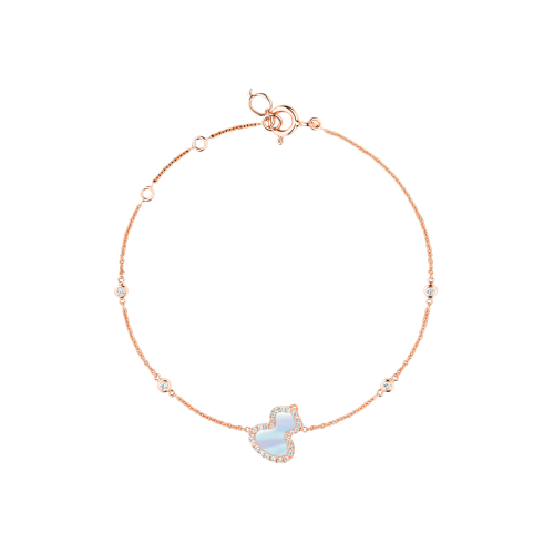 Accedi alla scheda di Qeelin BRACCIALE PETITE WULU IN ORO ROSA CON MADREPERLA E  DIAMANTI - WU-BR0016C-RGDMOP - WUBPT16RGMP