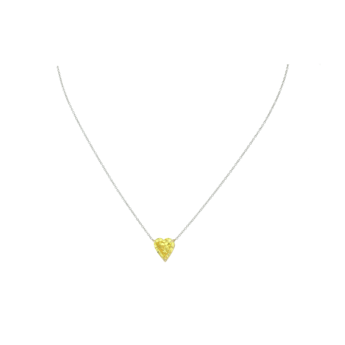 Accedi al prodotto correlato Bartorelli Italian Jewels COLLANA IN ORO BIANCO CON CIONDOLO DIAMANTE FANCY YELLOW TAGLIO CUORE - F.340D