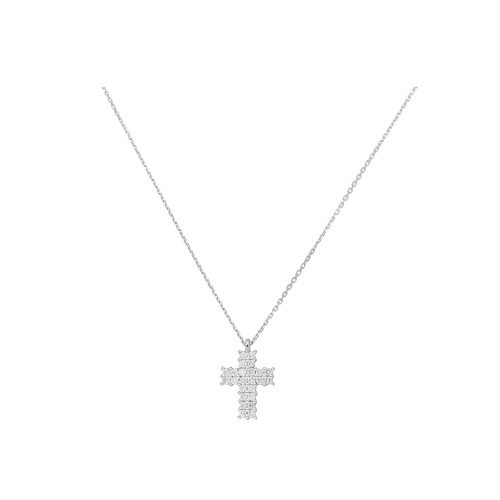 Accedi alla scheda di Bartorelli Italian Jewels COLLANA CON CROCE PENDENTE IN ORO BIANCO E DIAMANTI - 37053859
