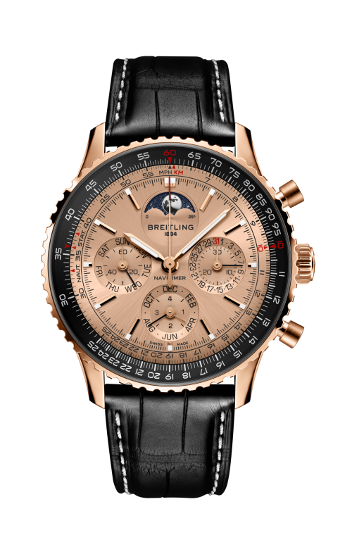 Accedi alla scheda di Breitling NAVITIMER B19 CHRONOGRAPH 43 PERPETUAL CALENDAR 140TH ANNIVERSARY - RB19101A1H1P1