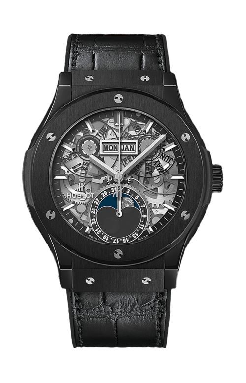 Accedi alla scheda di Hublot CLASSIC FUSION AEROFUSION MOONPHASE BLACK MAGIC 42 MM - 547.CX.0170.LR
