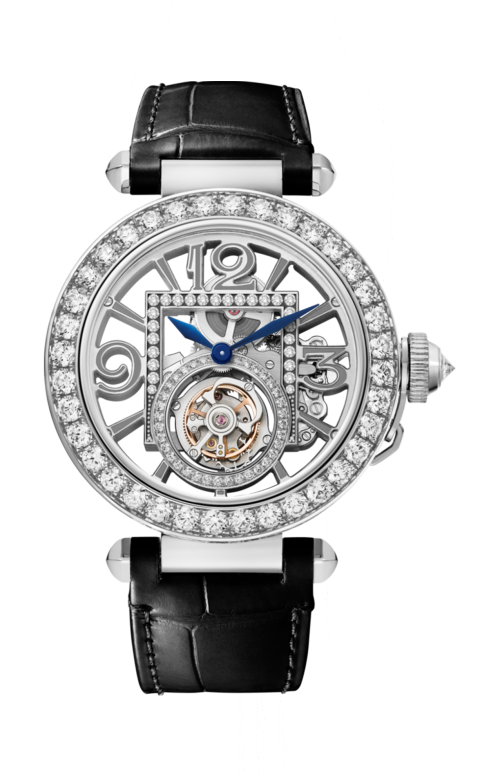 Accedi alla scheda di Cartier PASHA DE CARTIER 41 MM, ORO BIANCO, DIAMANTI, SCHELETRATO, MANUALE - HPI01435