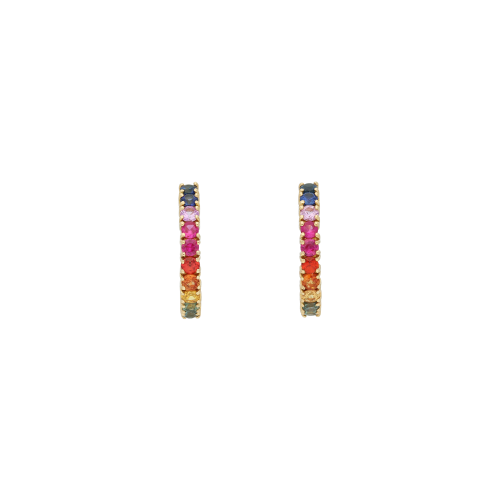 Accedi alla scheda di Bartorelli Italian Jewels ORECCHINI IN ORO ROSA CON ZAFFIRI MULTICOLOR - KE1057/MS