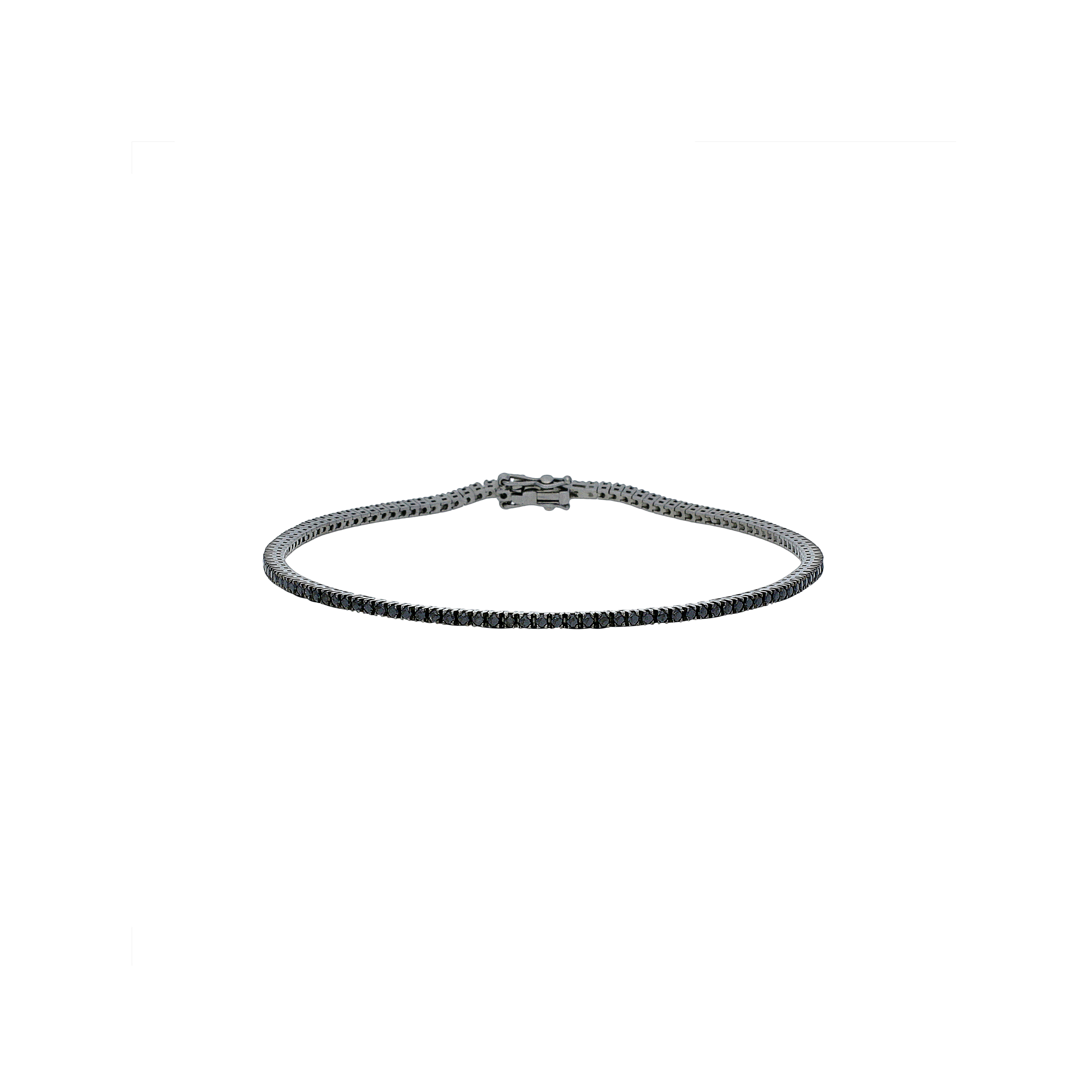 Bartorelli Italian Jewels | Bracciale tennis in oro brunito 18 carati e diamanti neri taglio brillante - 057-BR2BBN (1)