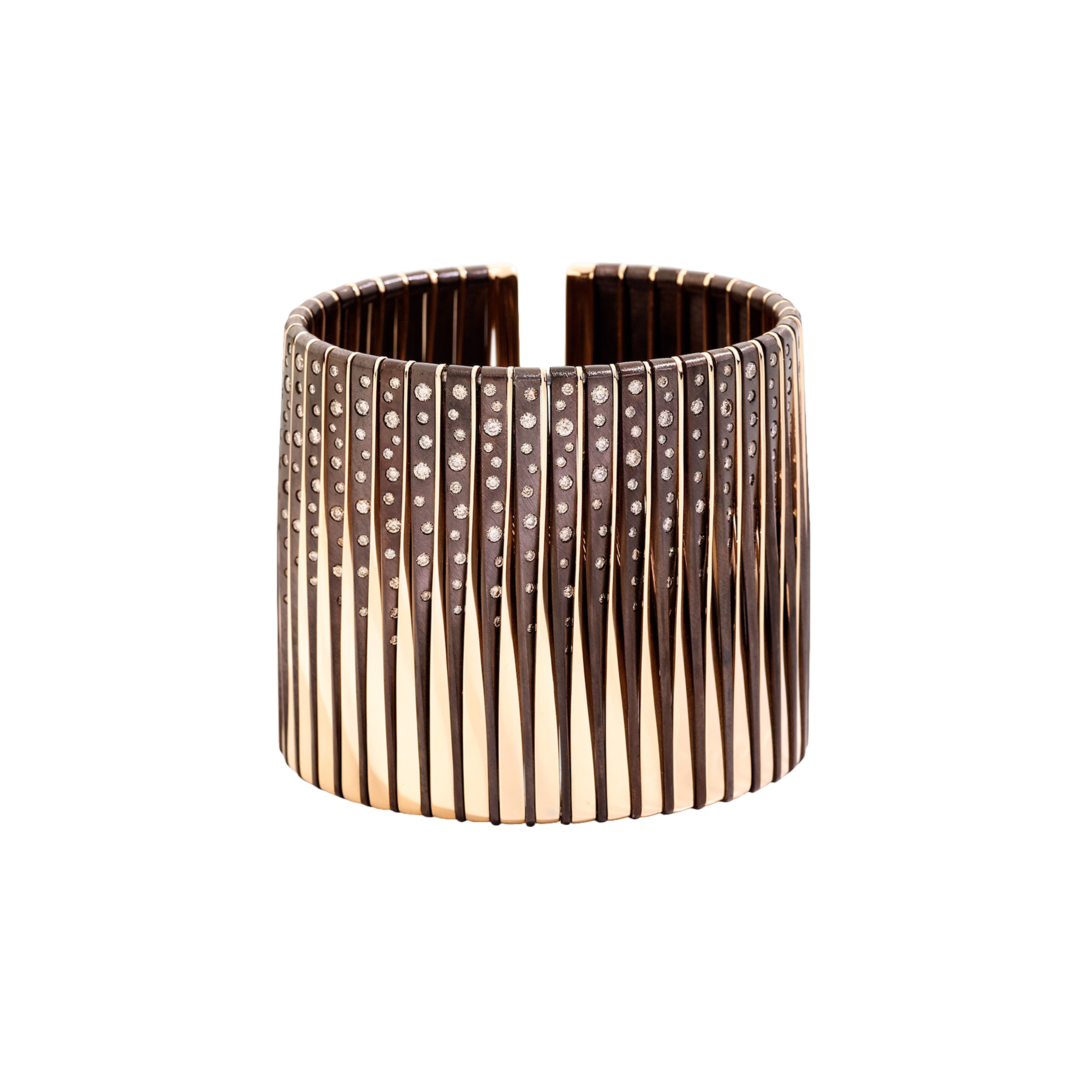 Vhernier | BRACCIALE COUCHER DU SOLEIL IN ORO ROSA, BRONZO E DIAMANTI BROWN - 0G1762BR310 - 0G1762BR310 (1)