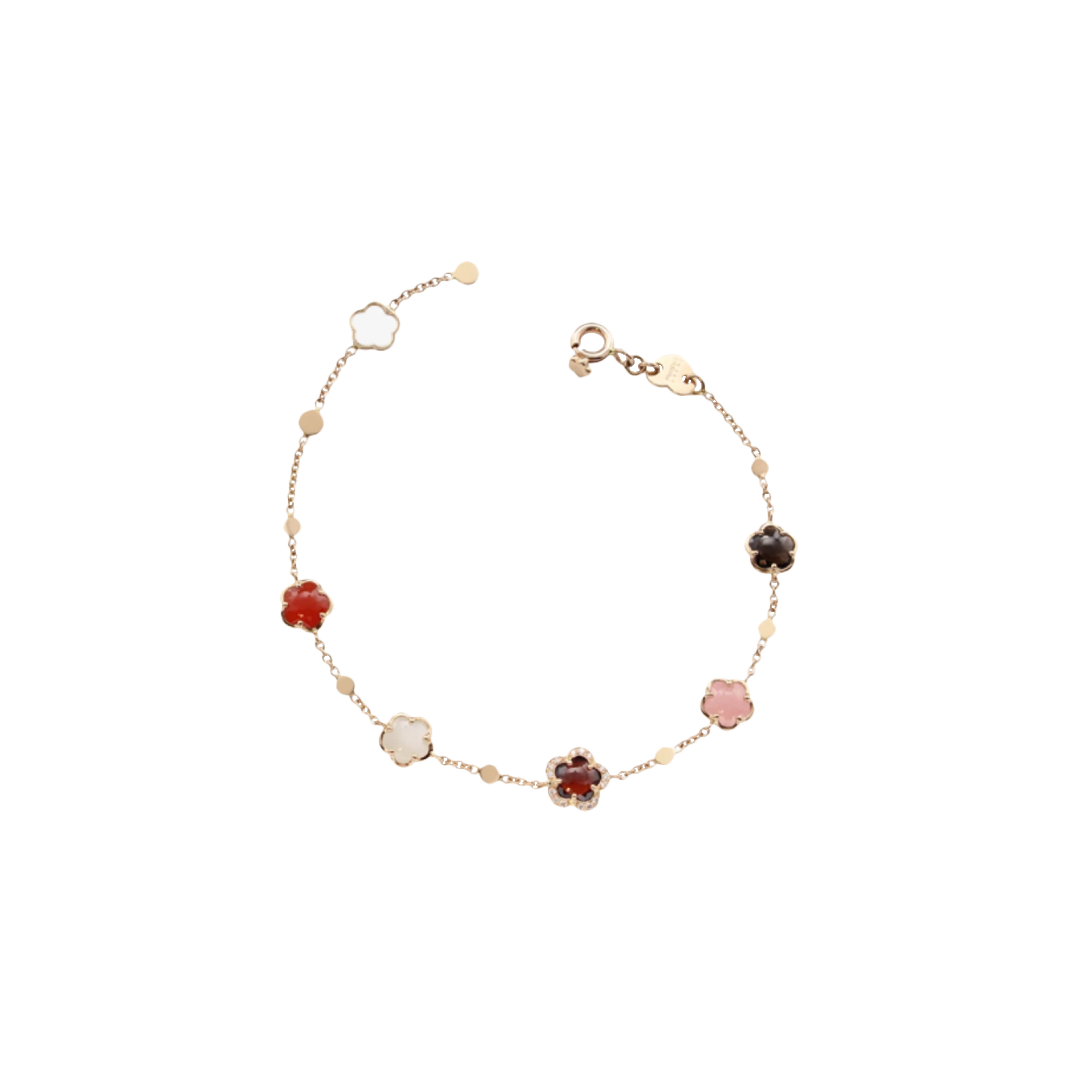 Pasquale Bruni | BRACCIALE FIGLIA DEI FIORI IN ORO ROSA CON PIETRE FANTASIA, DIAMANTI BIANCHI E CHAMPAGNE - 16121R - 16121R (1)