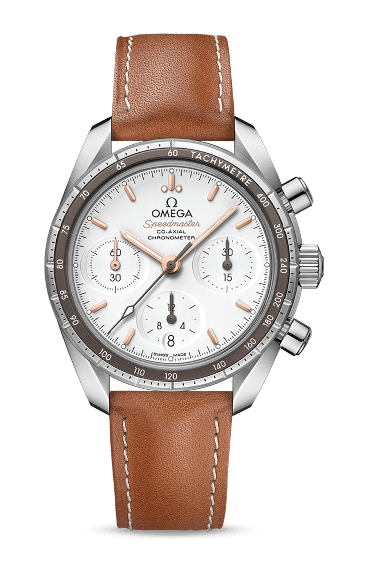 Omega | SPEEDMASTER 38 MM, ACCIAIO SU PELLE - 324.32.38.50.02.001 (1)