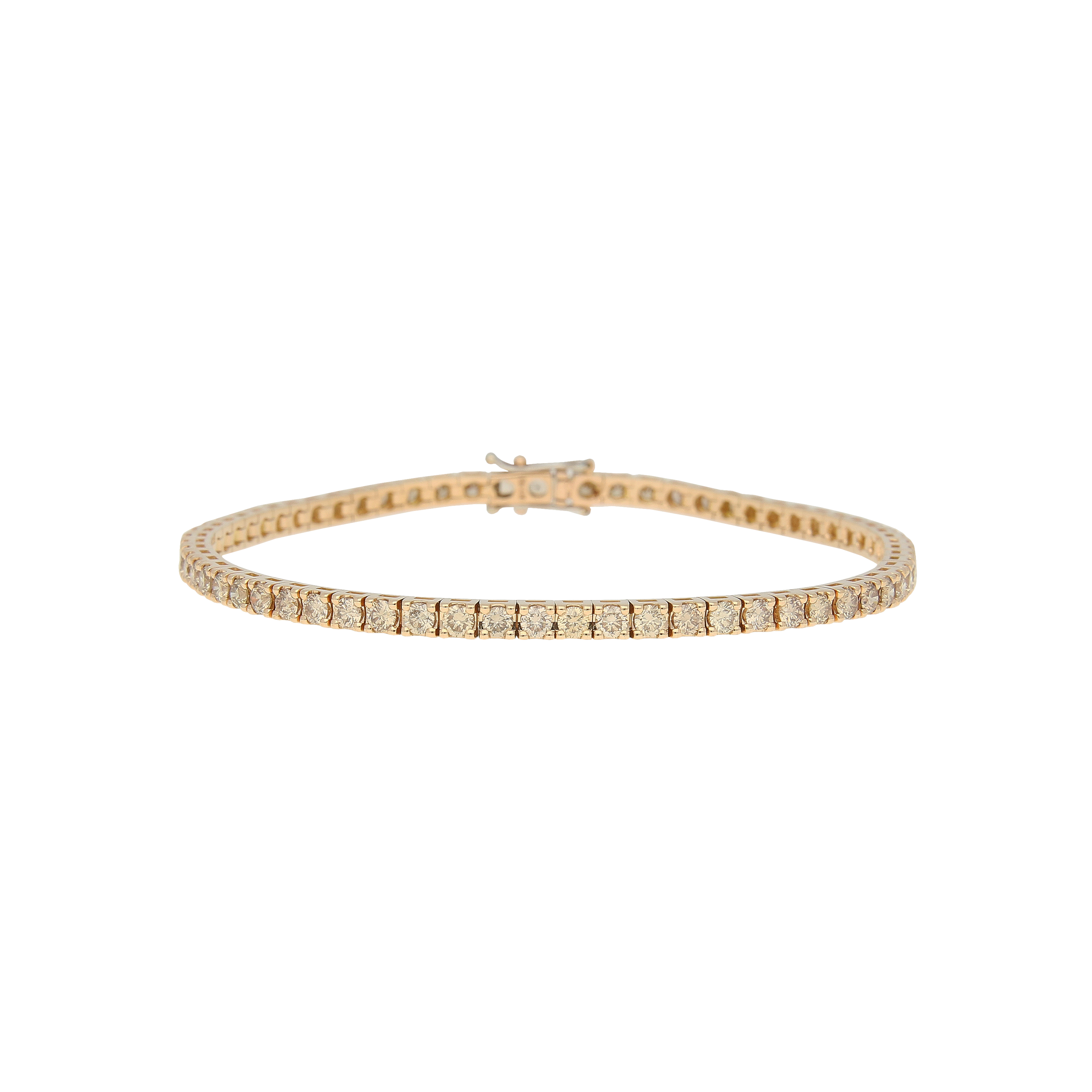 Bartorelli Italian Jewels | BRACCIALE TENNIS IN ORO ROSA CON DIAMANTI BROWN - 73643994 (1)