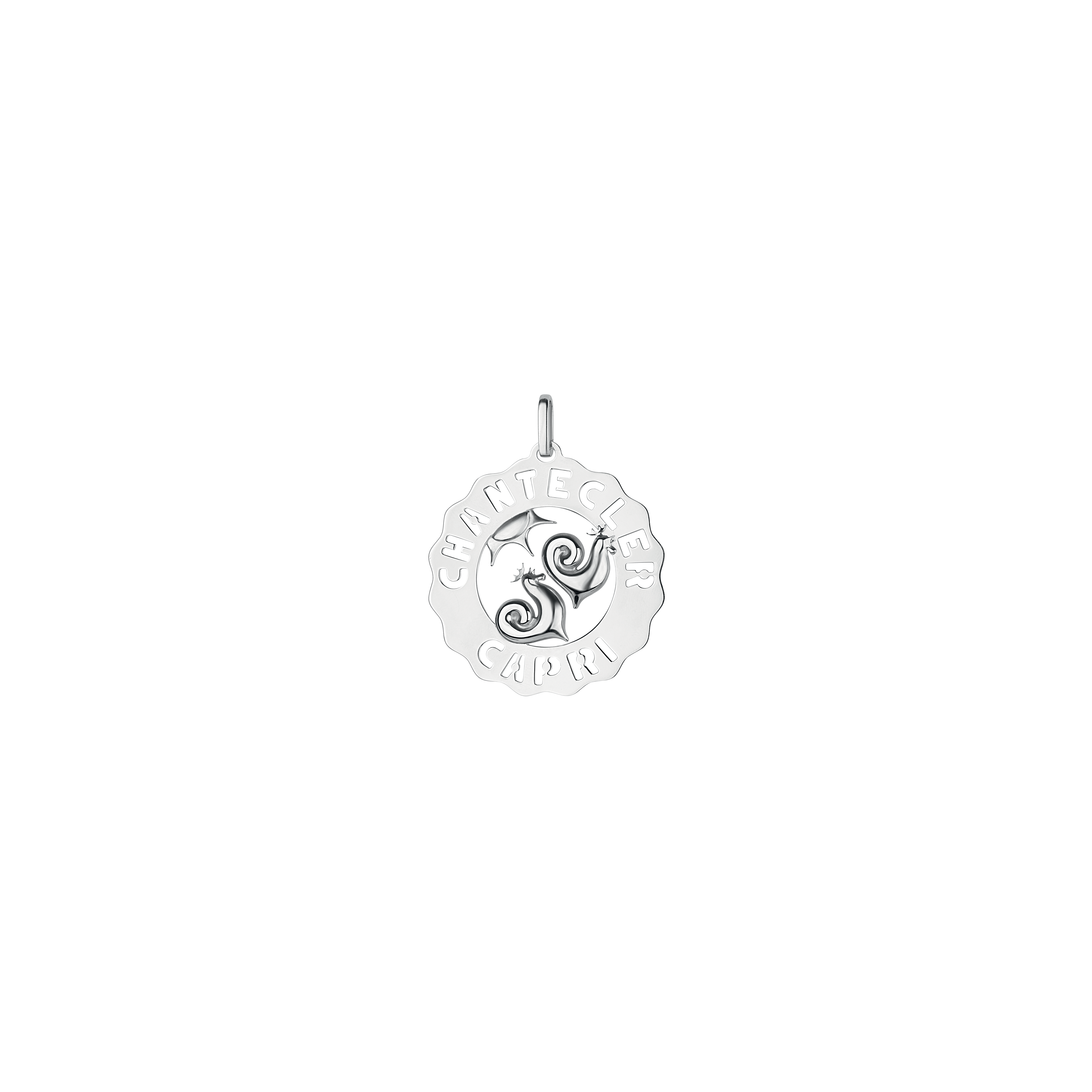 Chantecler | CIONDOLO GRANDE GALLI E SOLE IN ARGENTO - 33697 - 33697 (1)