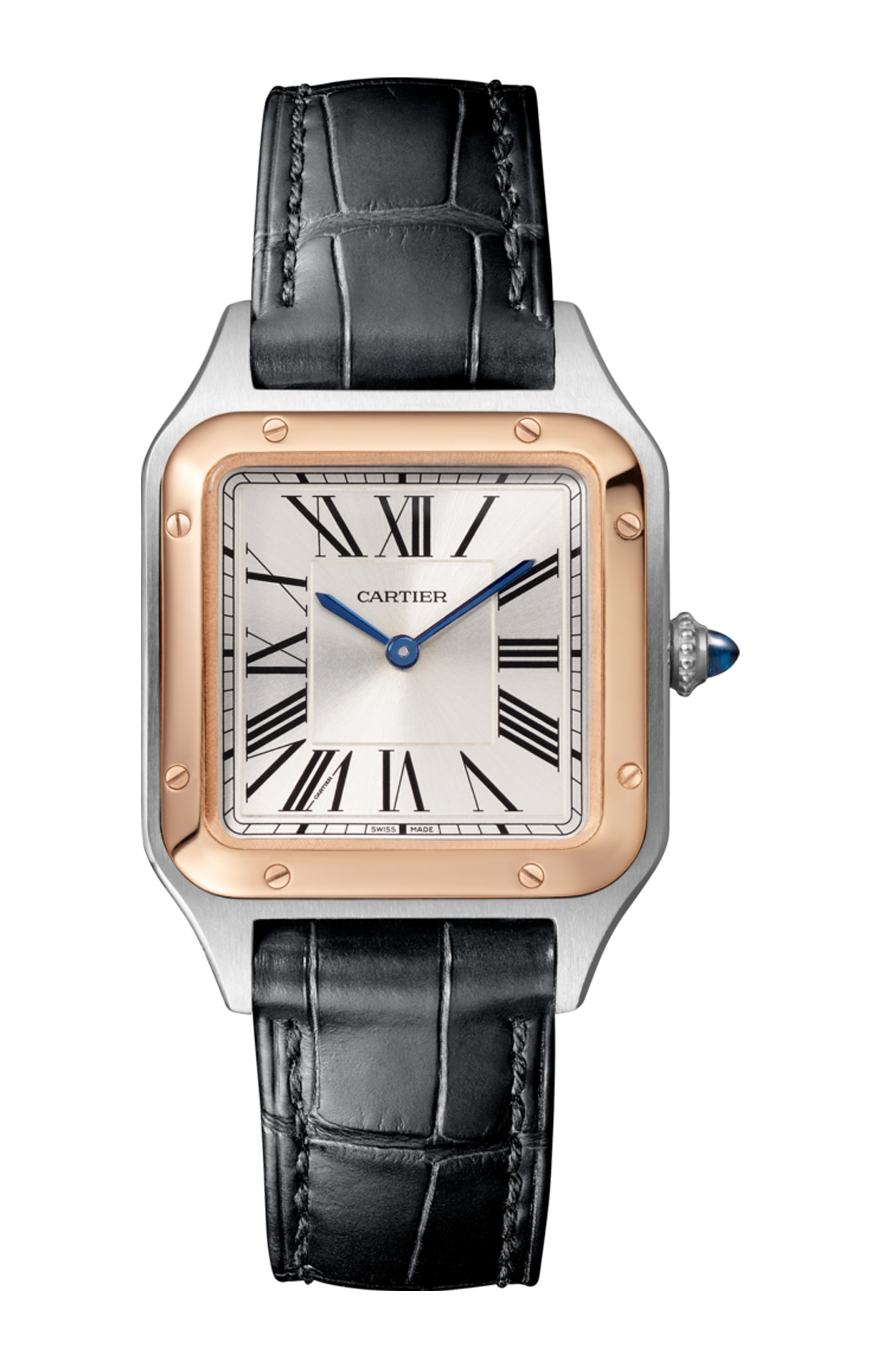 Cartier | SANTOS-DUMONT, MODELLO PICCOLO, ORO ROSA E ACCIAIO, QUADRATO - W2SA0038 (1)