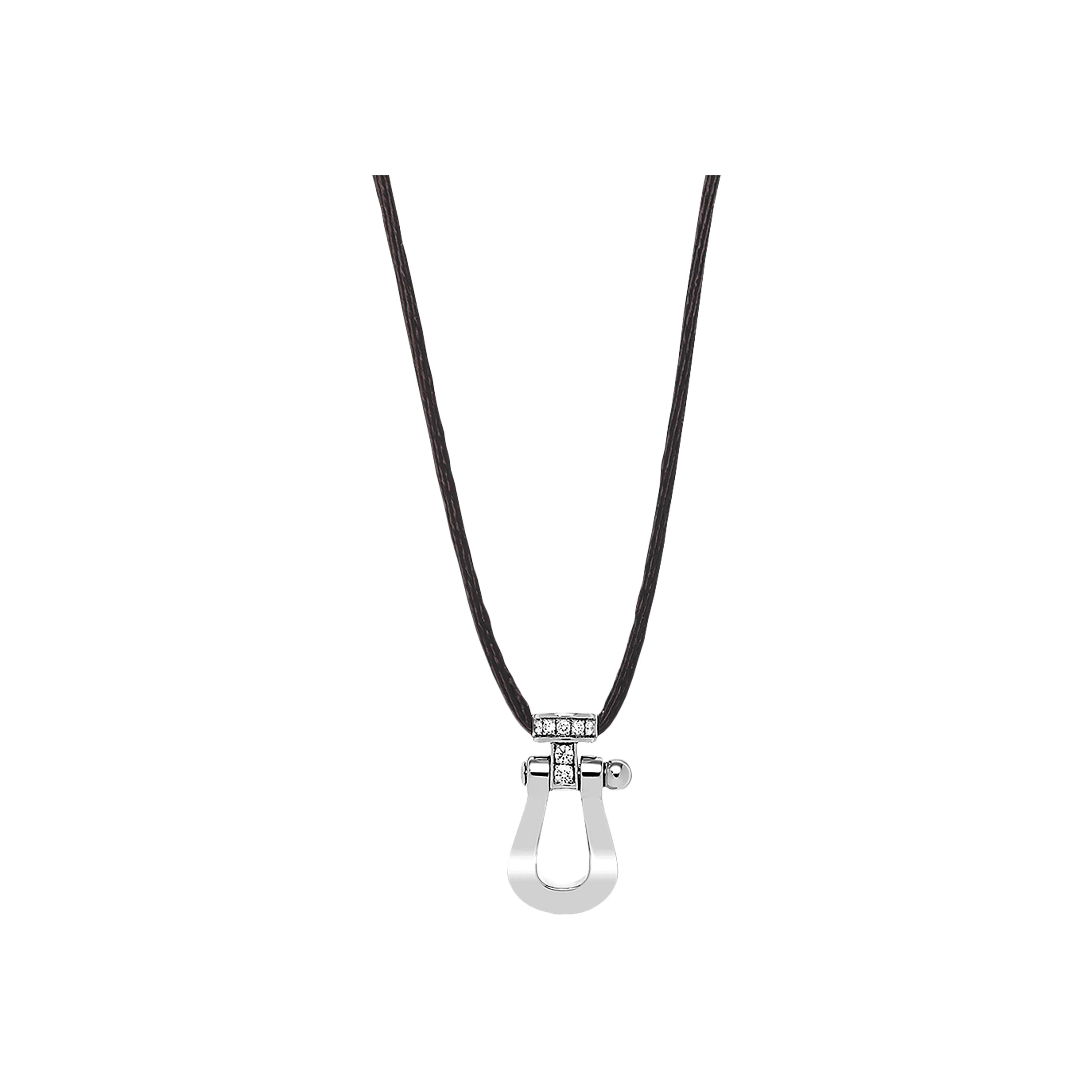 Fred | PENDENTE FORCE 10 MODELLO GRANDE IN ORO BIANCO E DIAMANTI - 3B0205 - 3B0205 (1)