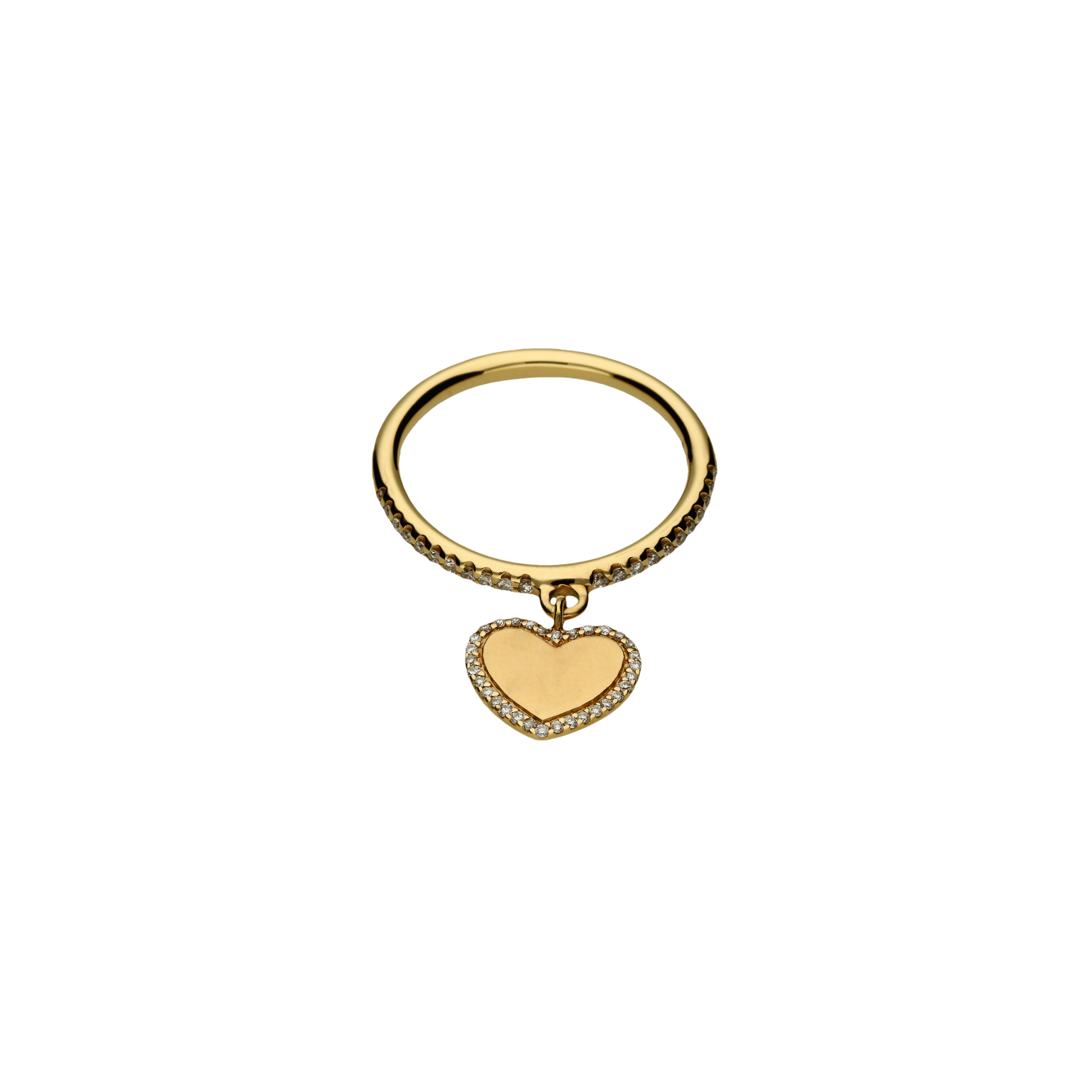 Bartorelli Italian Jewels | Cuore - Anello e ciondolo in oro rosa 18 carati e diamanti bianchi taglio brillante - VR21646DP (1)
