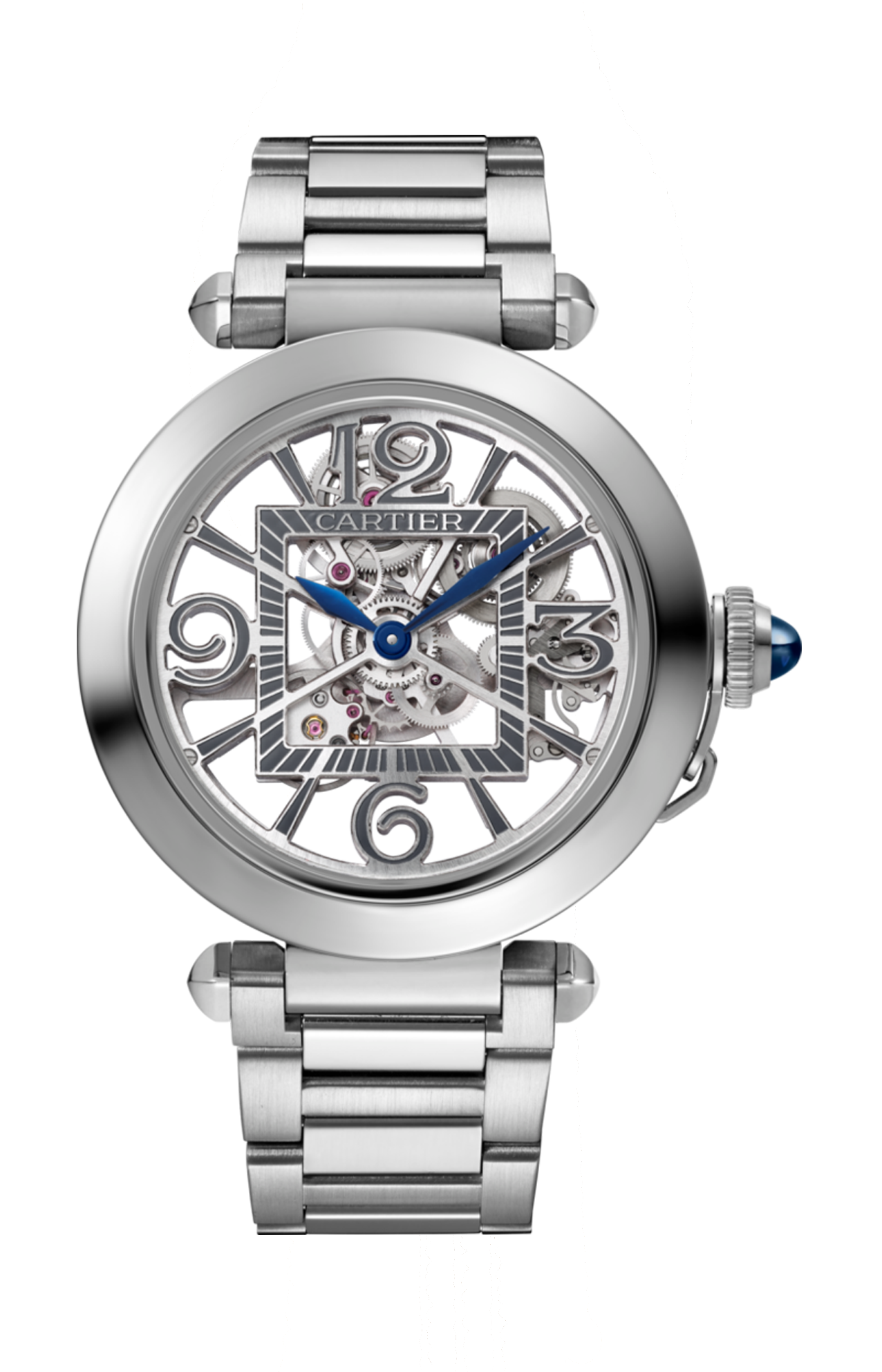 Cartier | PASHA DE CARTIER, 41 MM, ACCIAO, SCHELETRATO, AUTOMATICO - WHPA0007 (1)