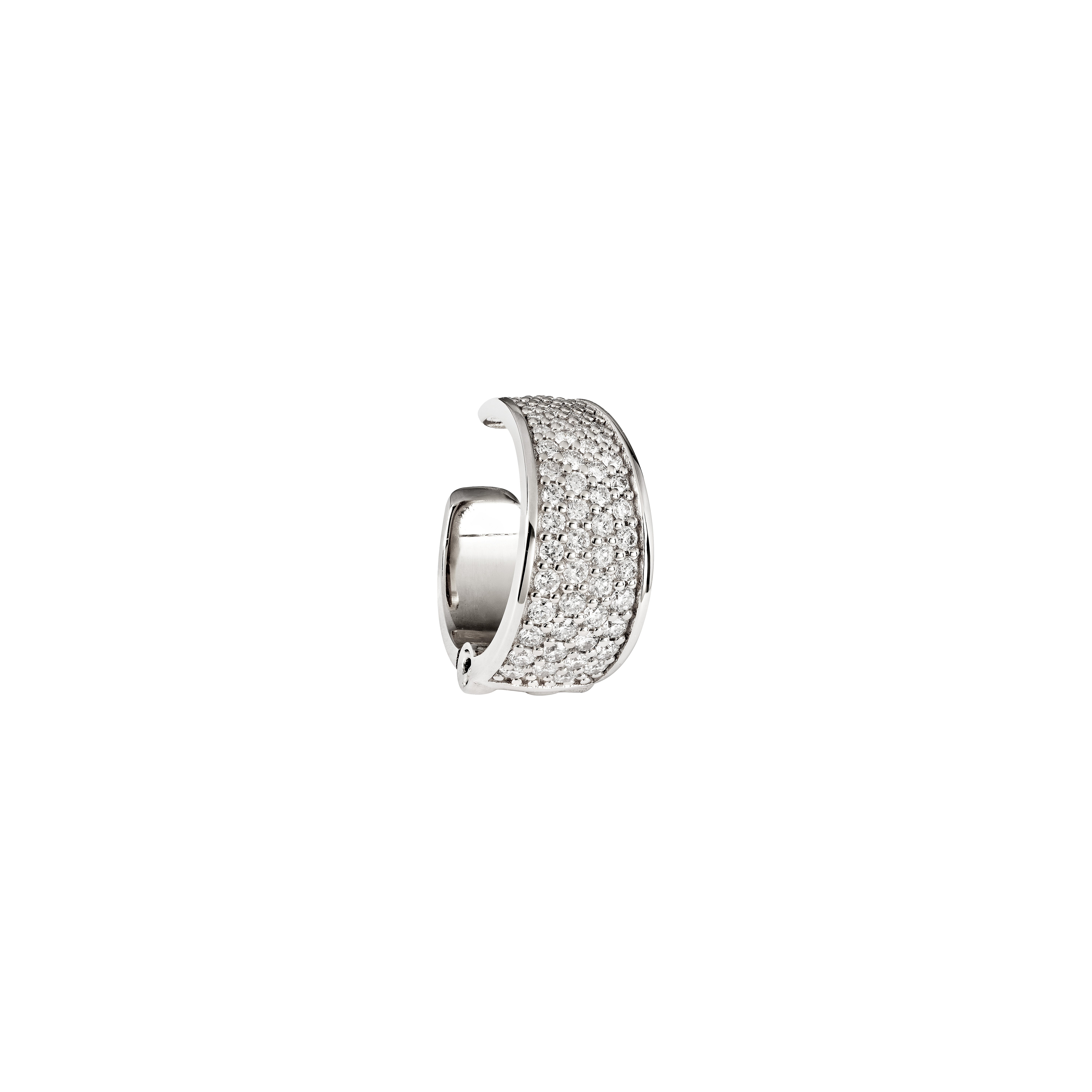 Bartorelli Italian Jewels | ORECCHINO SINGOLO SENZA FORO IN ORO BIANCO E PAV&Eacute; DI DIAMANTI - ORERI3072BWXX (1)