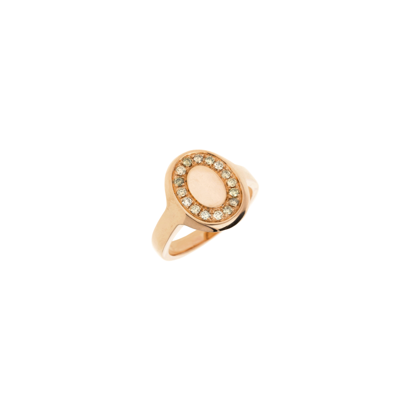 Bartorelli Italian Jewels | ANELLO IN ORO ROSA  CON DIAMANTI BROWN - A12141RBW-9KT (1)