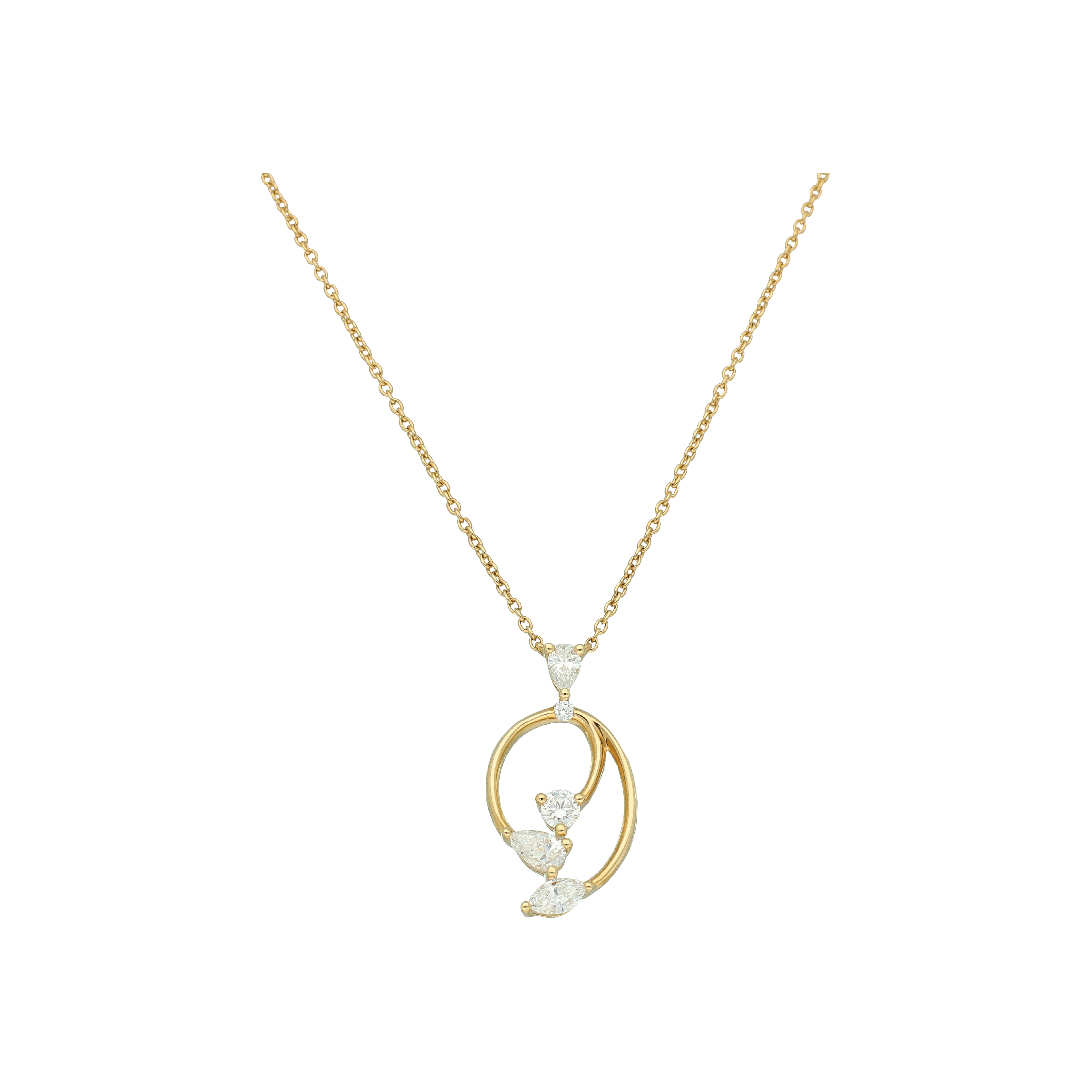 Bartorelli Italian Jewels | COLLANA RAMI IN ORO ROSA E DIAMANTI BIANCHI - VN26827DP (1)