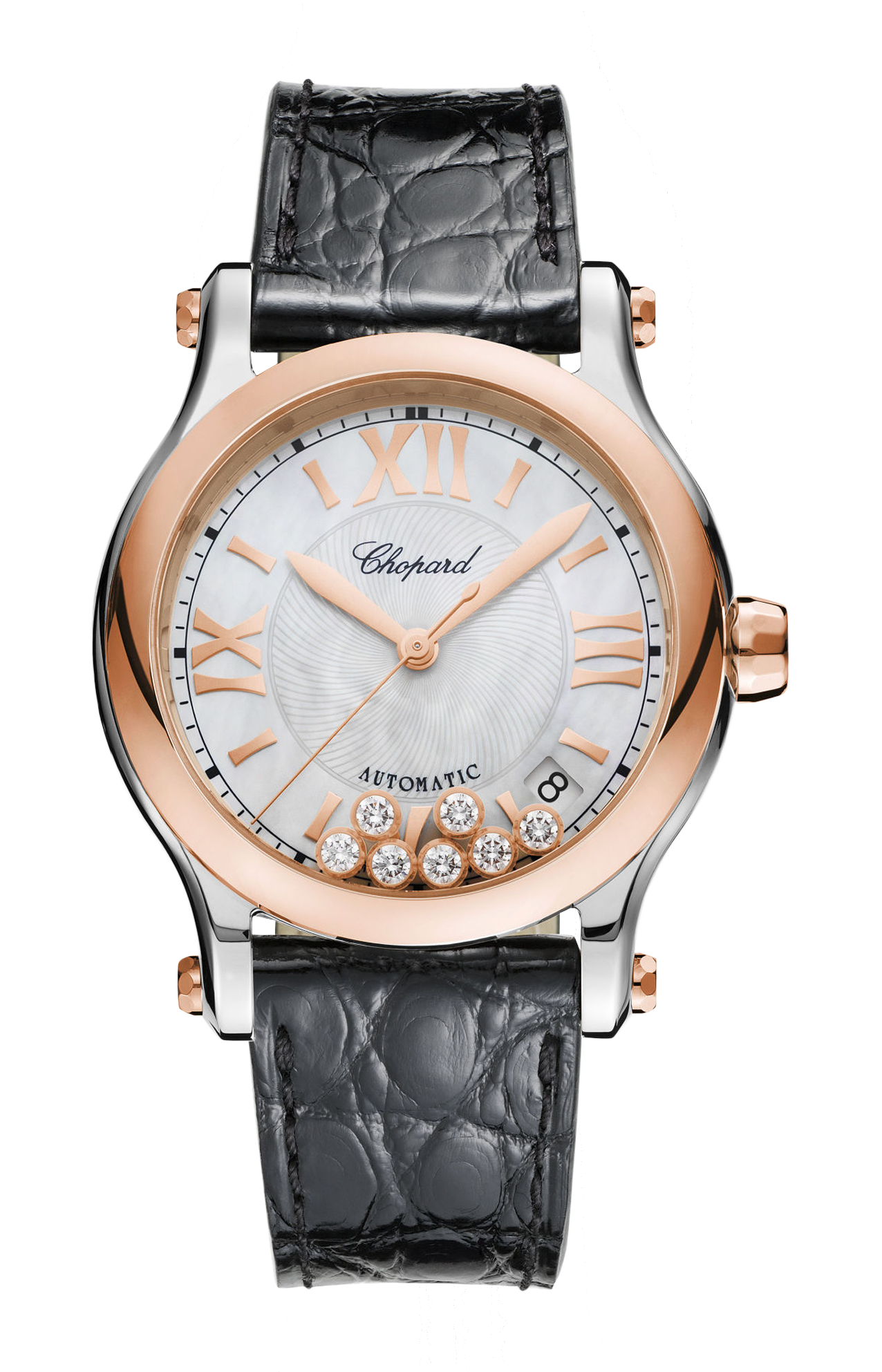 Chopard | HAPPY SPORT 36 MM, AUTOMATICO, ORO ROSA, LUCENT STEEL&trade;, DIAMANTI - 278559 (1)