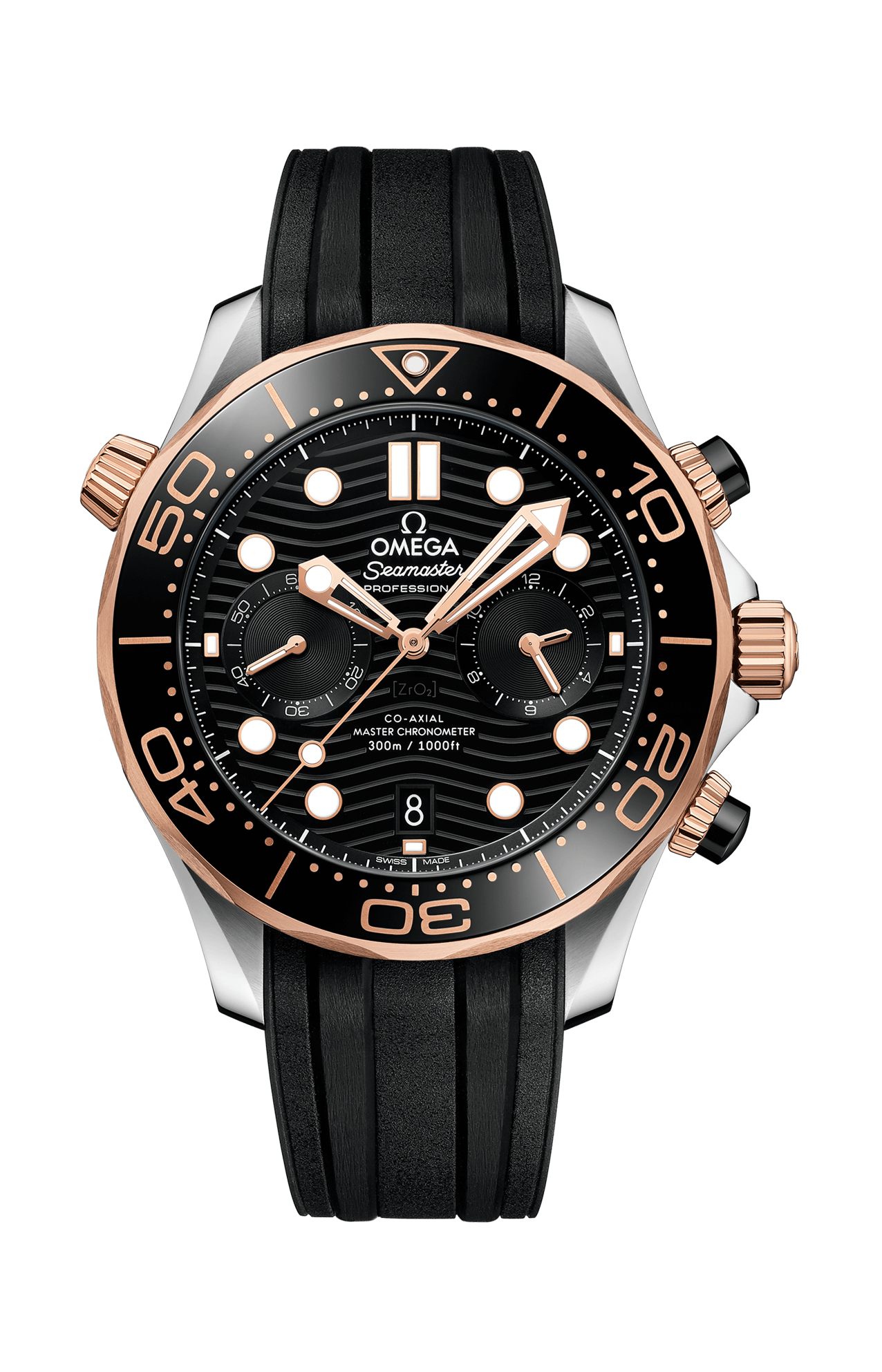 Omega | SEAMASTER DIVER 300M 44 MM, ACCIAIO-ORO SEDNA&trade; SU CAUCCI&Ugrave; - 210.22.44.51.01.001 (1)