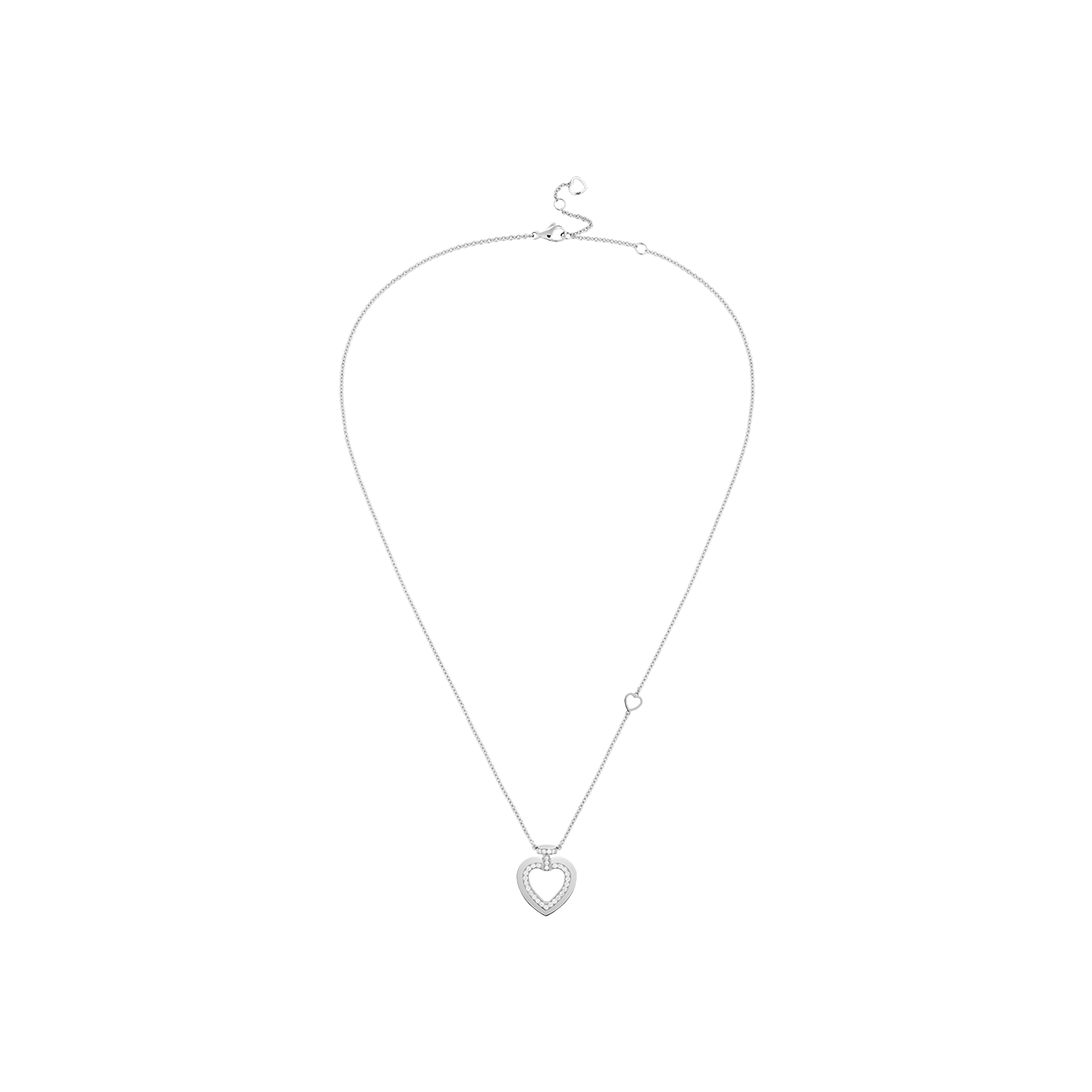 Fred | COLLANA PRETTY WOMAN MODELLO MEDIO IN ORO BIANCO CON PAV&Egrave; DI DIAMANTI - 7B0265 - 7B0265 (1)