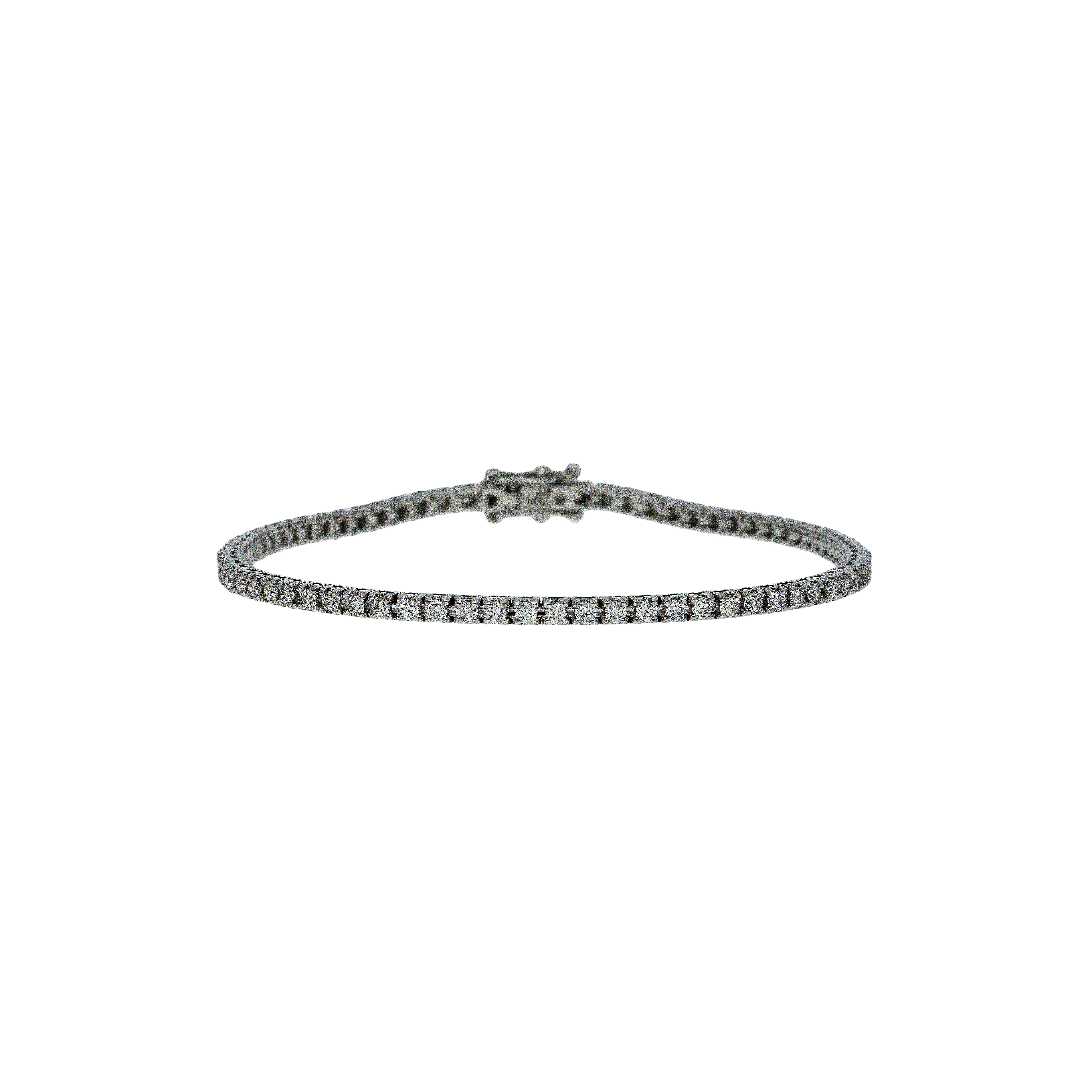Bartorelli Italian Jewels | Bracciale tennis in oro bianco 18 carati e diamanti bianchi taglio brillante - 85364145 (1)