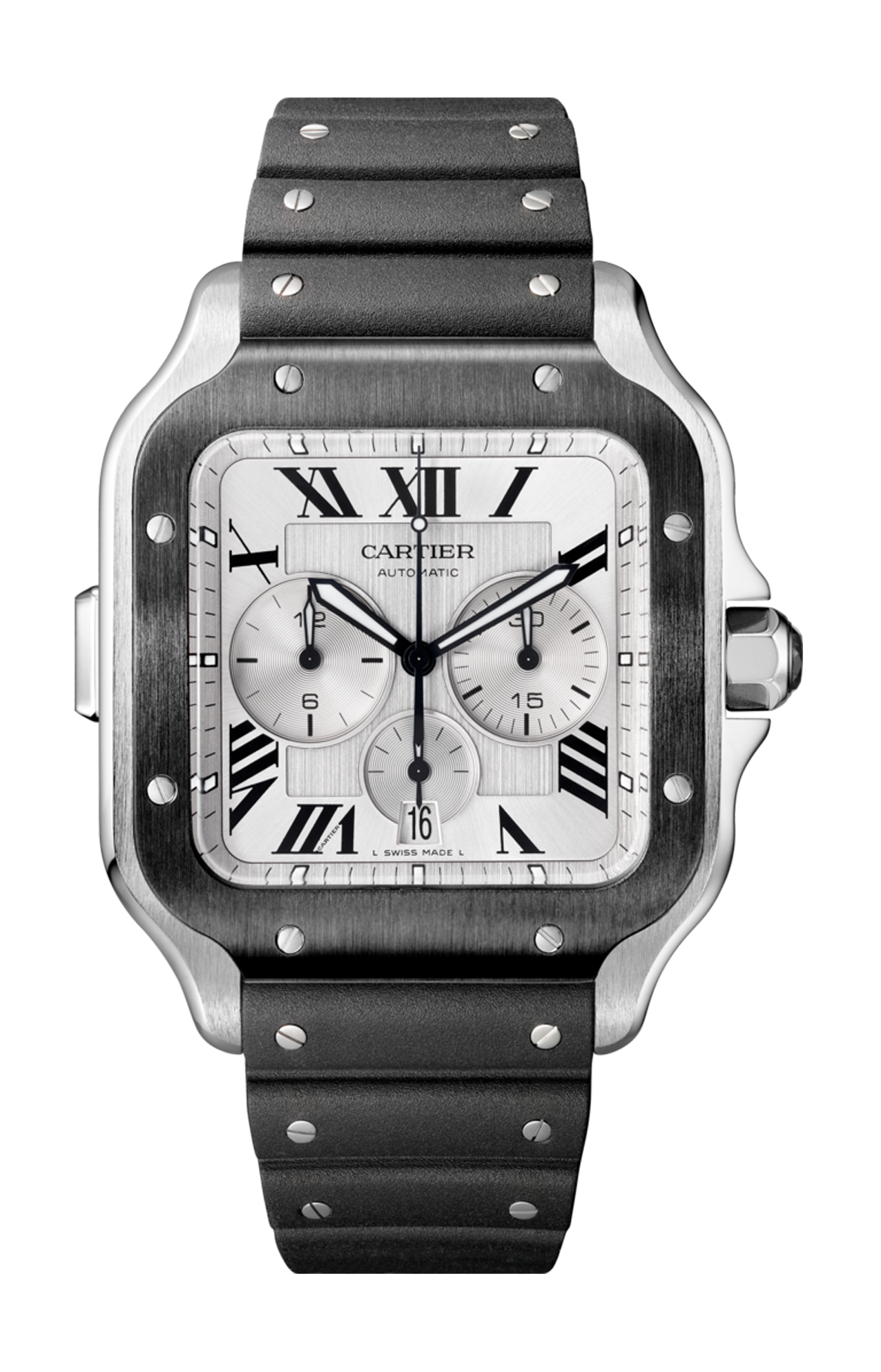 Cartier | SANTOS DE CARTIER CRONOGRAFO, MODELLO EXTRA-LARGE, ACCIAIO, AUTOMATICO - WSSA0017 (1)
