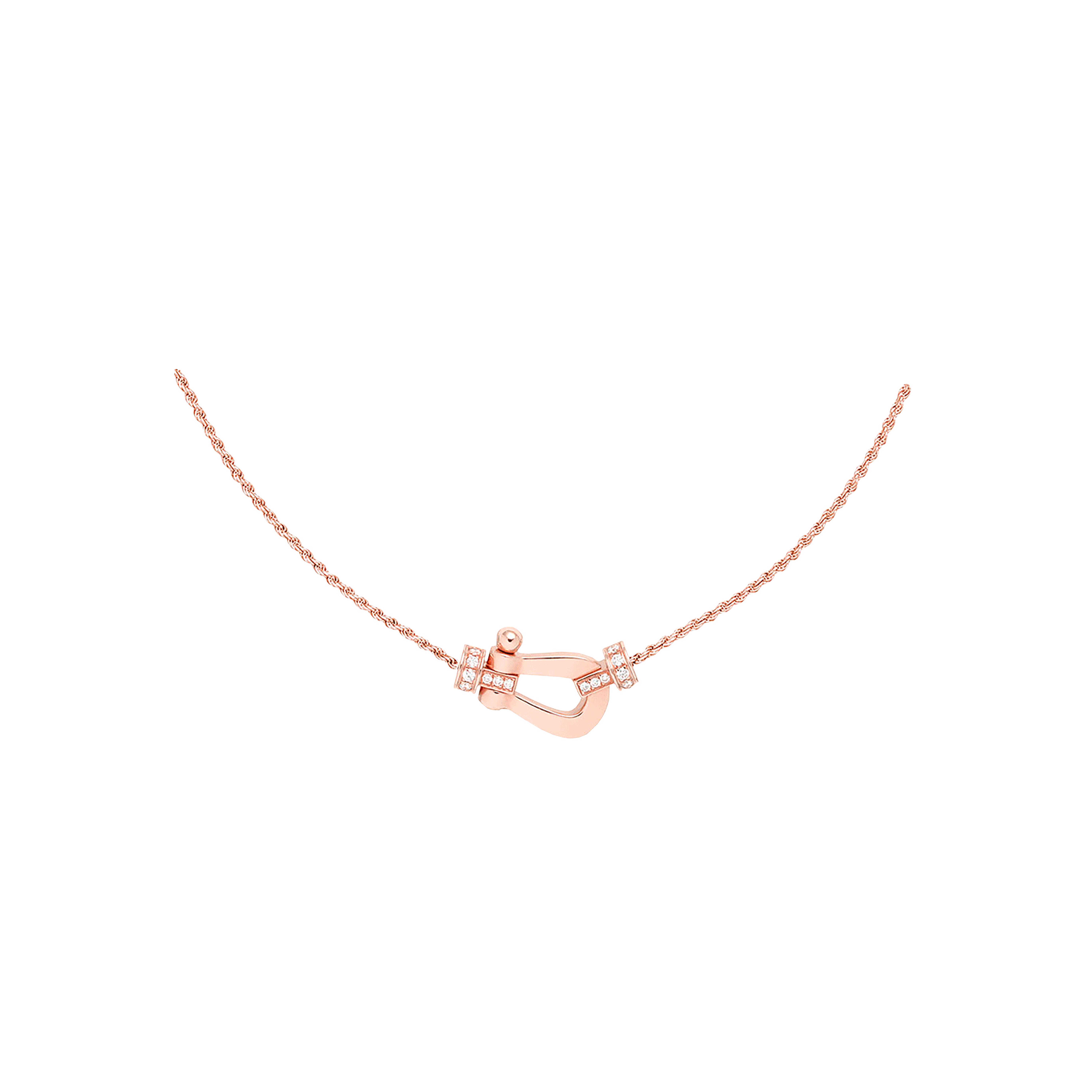 Fred | COLLANA FORCE 10 MODELLO MEDIO IN ORO ROSA 18 CARATI E DIAMANTI - 7B0237 - 7B0237 (1)