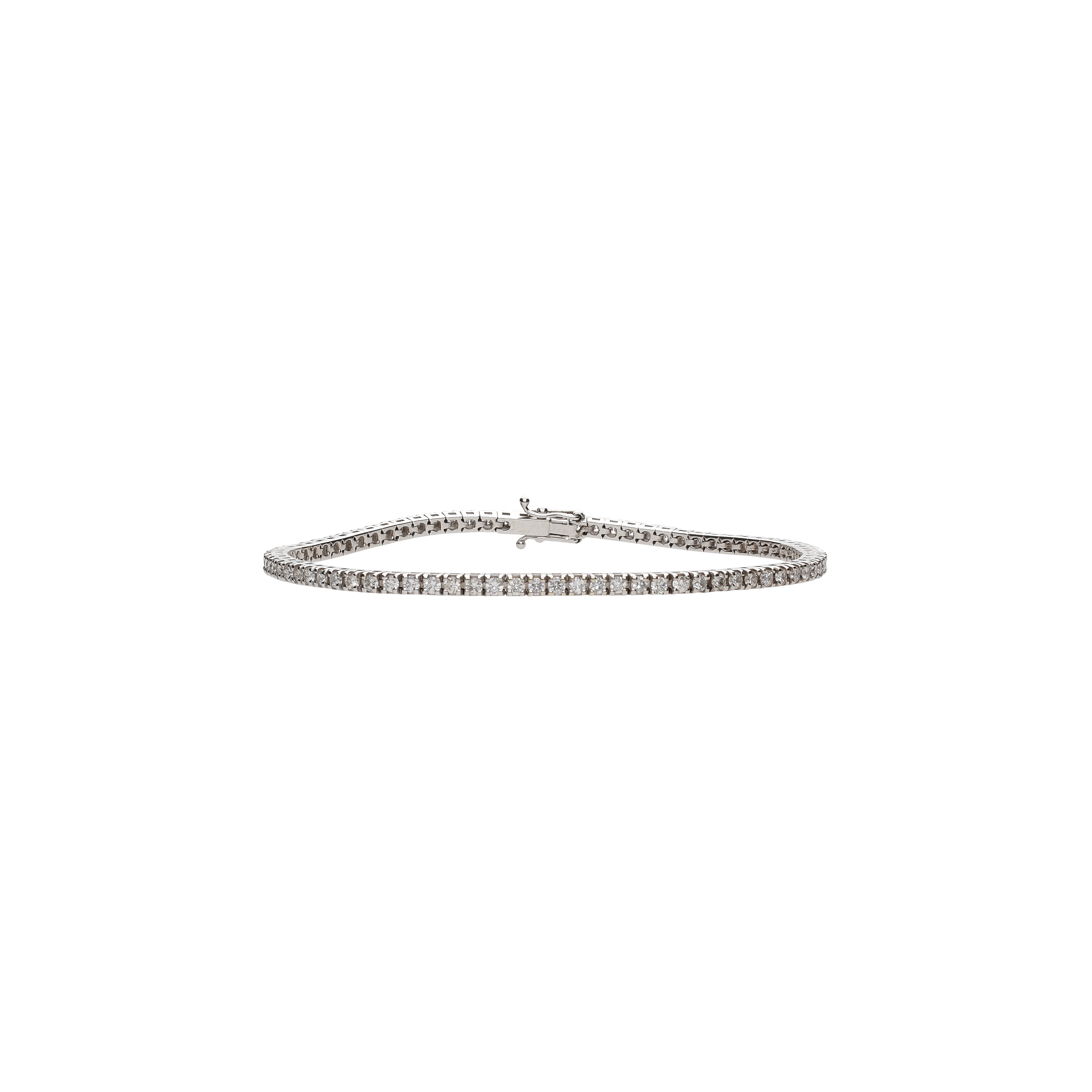 Bartorelli Italian Jewels | BRACCIALE TENNIS IN ORO BIANCO E DIAMANTI BIANCHI - 318-2194-250-67D (1)