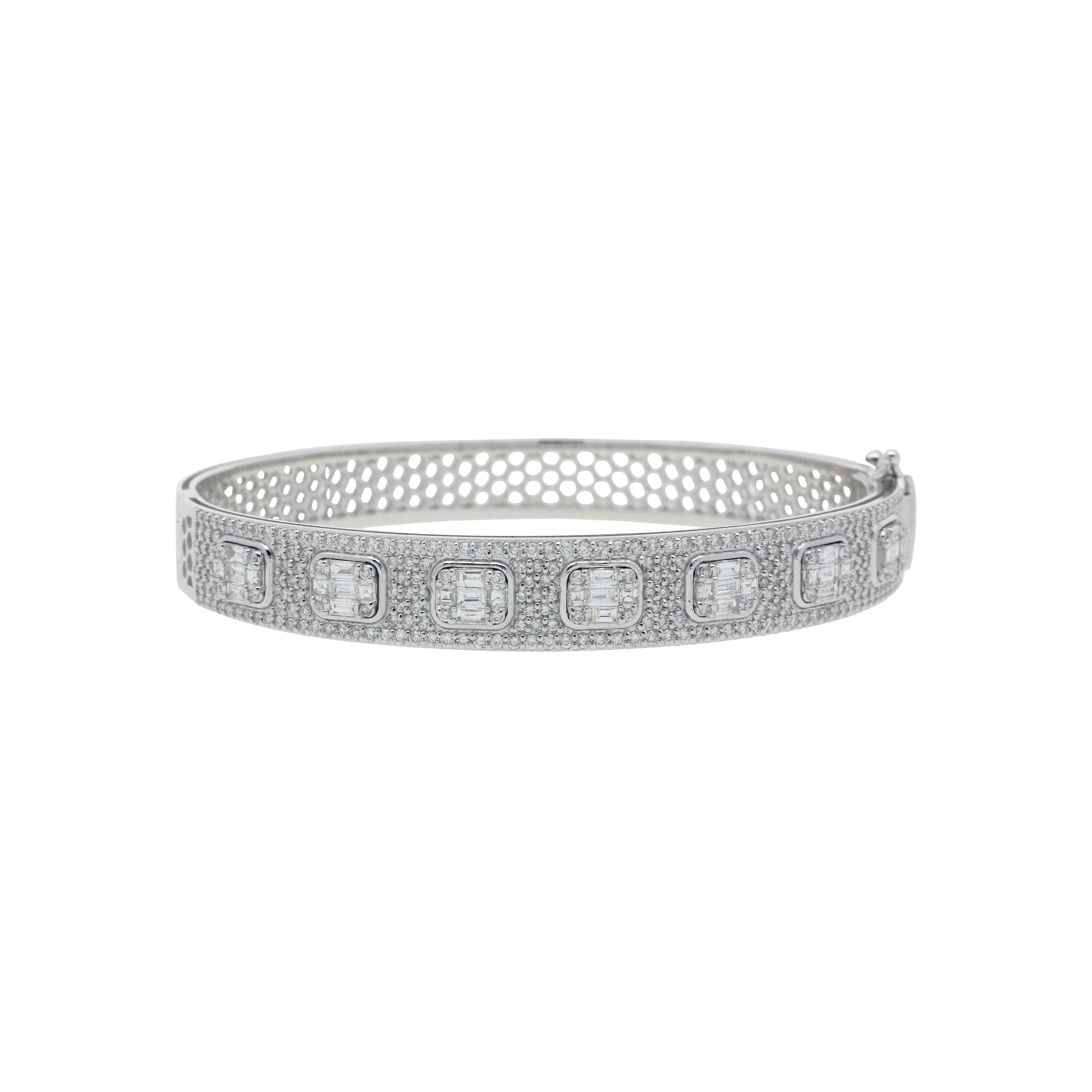 Bartorelli Italian Jewels | BRACCIALE RIGIDO IN ORO BIANCO E DIAMANTI BIANCHI - AB1755/90790 (1)